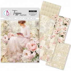 papier A-4 mix 6 szt dama kwiaty