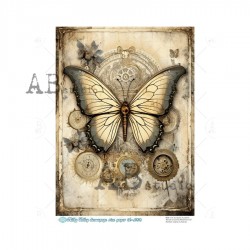 papier ryżowy A-4 id-133 motyl rdza