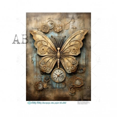 papier ryżowy A-4 id-128 motyl rdza