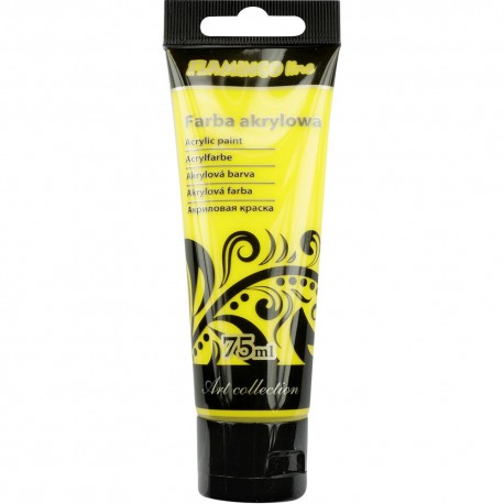 farba akrylowa 75ml flamingo żółty