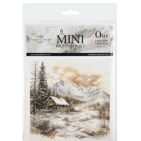 zestaw papierów mini 14,8*14,8cm zimowe domki