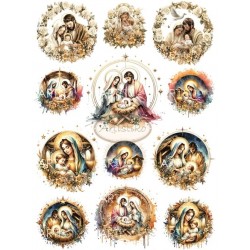 papier ryżowy a-4 święta rodzina 080