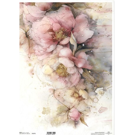  papier ryżowy A-3 R1527l pastelowy róż