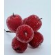 jabłka oszronione na druciku 3cm/6szt