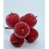 jabłka oszronione na druciku 3cm/6szt