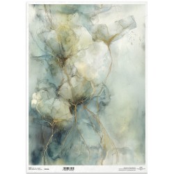 papier ryżowy A-3 1546L kwiaty akwarela