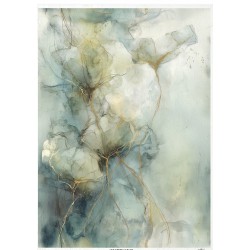 papier ryżowy A-4 2707 kwiaty akwarela