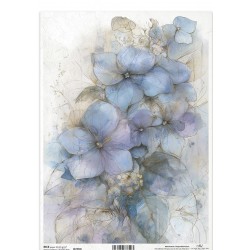 papier ryżowy A-4 2700 kwiaty akwarela