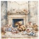  zestaw papierów mini 14,8*14,8cm ciuchcia 
