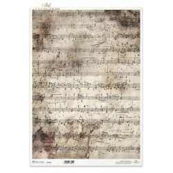 papier ryżowy A-3 1549L tło nuty