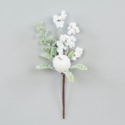 gałązka świąteczna szroniona 21 cm