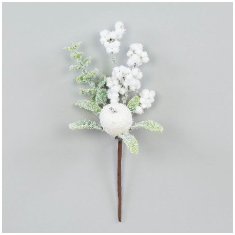 gałązka świąteczna szroniona 21 cm