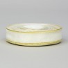 wstążka organza biała,złoto 1,9cm*45y
