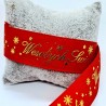 wstążka rypsowa czerwień 2,5 cm wesołych świąt cena za 1 m