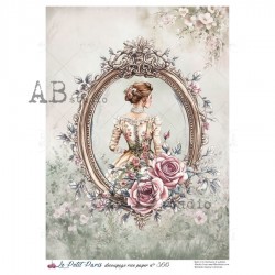 papier ryżowy A-4 no.360 dama w ramce