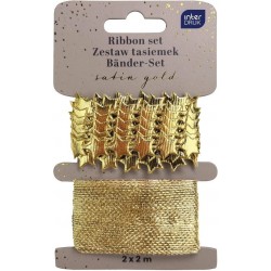 zestaw tasiemek złoto 2*2m