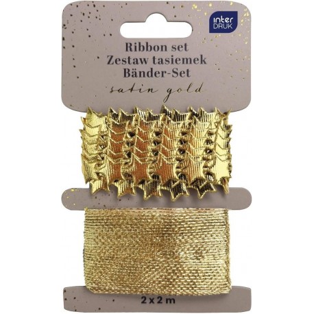 zestaw tasiemek złoto 2*2m