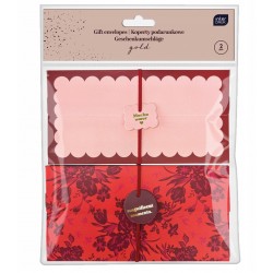 koperty podarunkowe 17*9 cm opk.2 szt czerwien