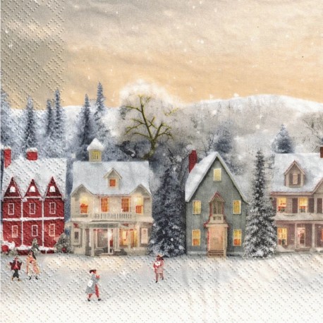 serwetki 33*33 BN260 miasteczko