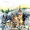 serwetki 33*33 BN259 kościół zimą