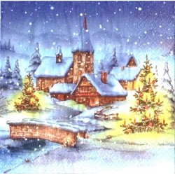 serwetki 33*33 BN261 świateczna wioska