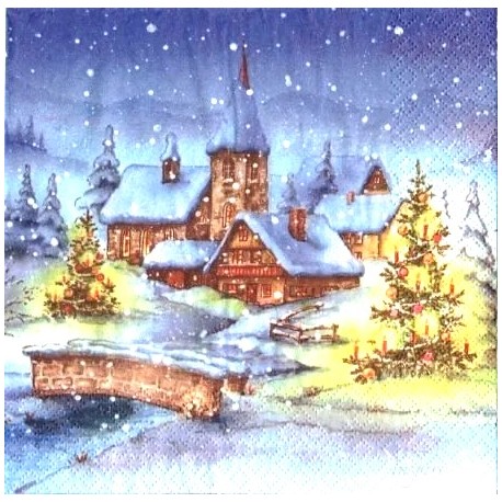 serwetki 33*33 BN261 świateczna wioska