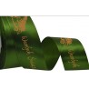 wstążka satynowa 3,8cm*20y św.zieleń wesołych świąt