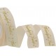 wstążka rypsowa krem 2,5 cm *20y wesołych świąt 