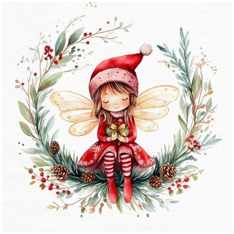 serwetki 33*33 BN258 skarzcik w wianku