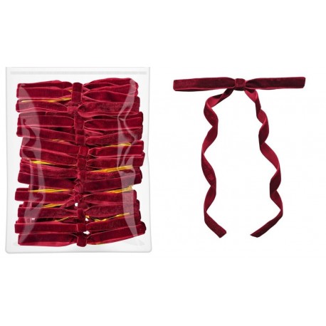 kokardki aksamitne bordo 18 cm opk.25 szt