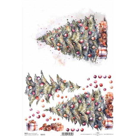  papier ryżowy A-4 R 2472 choinki