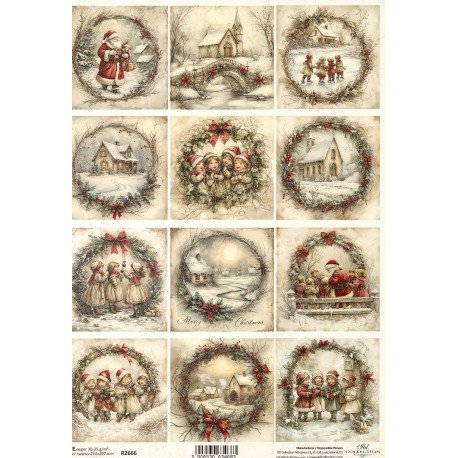  papier ryżowy A-4 R 2666 dzieci,kościół,ramka