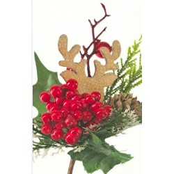 gałazka kulki,jabłuszko,rogi renifera 28 cm