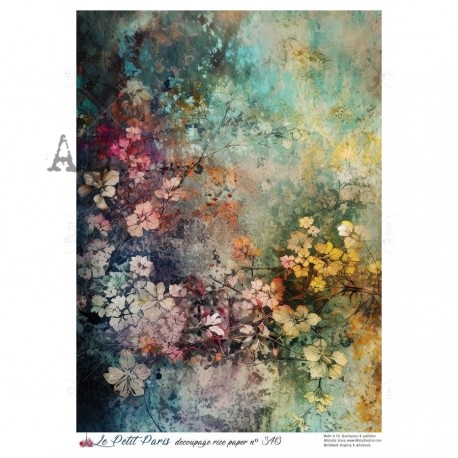 papier ryżowy A-4 no.340 tło kwiatowe