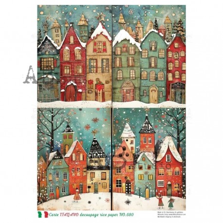 papier ryżowy A-4 no.680 kamieniczki