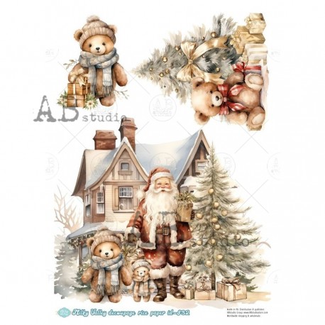 papier ryżowy A-4 id-832 domek.mikołaj