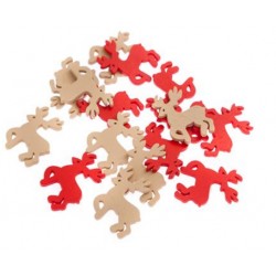 drew.renifery czerwono-brązowe opk.16 szt