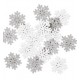 śnieżynki białe-szare samoprzylepne 2,5 cm/16 szt