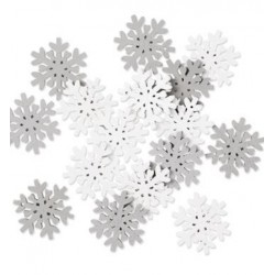 śnieżynki białe-szare samoprzylepne 2,5 cm/16 szt