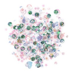 cekiny opalizujące morski,biały..15 g