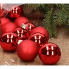 bombki szklane 40 mm czerw..połysk ,mat opk.20 szt