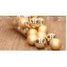 bombki szklane 30 mm złote połysk ,mat opk.20 szt