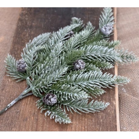 gałązka świerkowa szroniona 43 cm