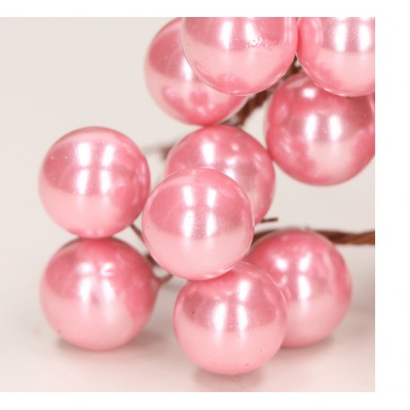kulki róż perła połysk 16 mm opk.6 szt