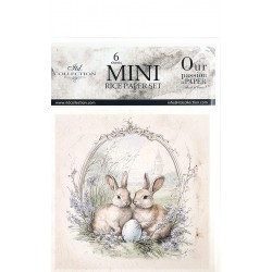  zestaw papierów mini 14,8*14,8cm zajączki w ramkach