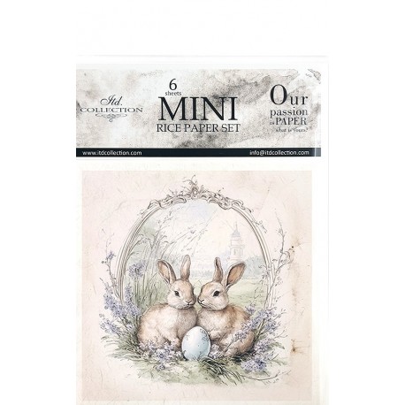  zestaw papierów mini 14,8*14,8cm zajączki w ramkach