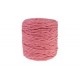 sznurek do makramy 5mm/100m ciemny róż bawełniany