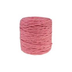 sznurek do makramy 5mm/100m ciemny róż bawełniany