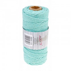 sznurek bawełniany do makramy 3mm*100 m miętowy