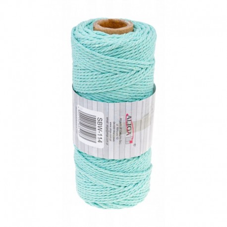 sznurek bawełniany do makramy 3mm*100 m miętowy